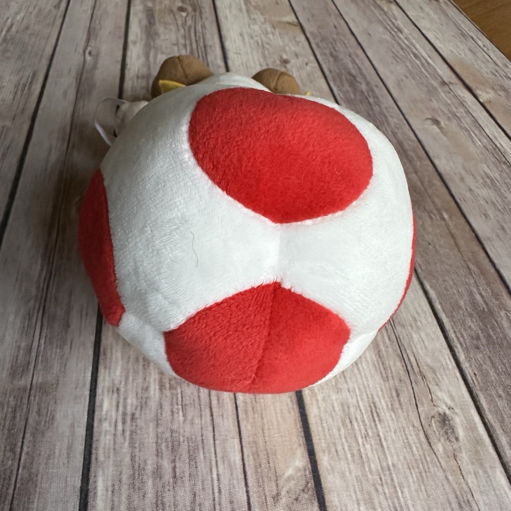 Super Mario Toad Plush 8" White Red Mushroom Head - Picture 6 of 9